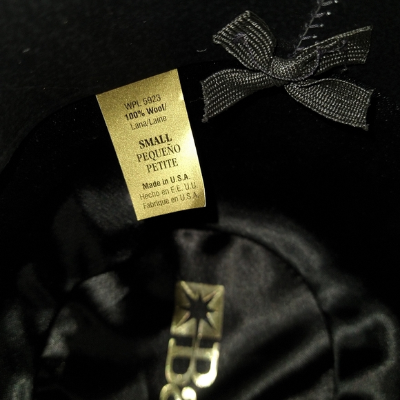 Vintage BAILEY 100% Wool Navy Blue Derby Hat SZ Small MADE IN USA - Picture 8 of 11